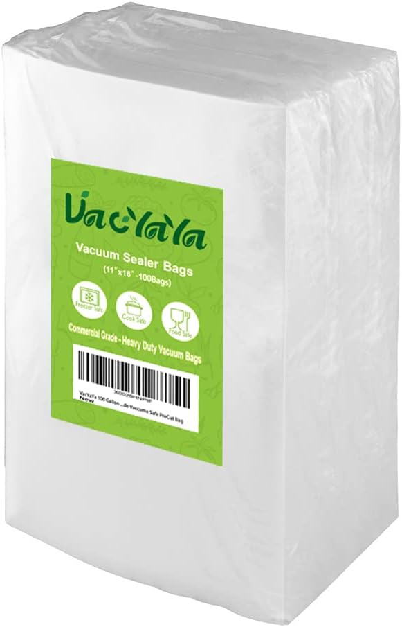 100ct Gallon 11 x 16 In BPA Free Precut Food Vacuum Sealer Bags