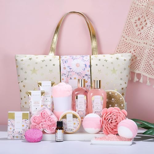 Spa Luxetique Daisy Dream 15pc Spa Gift Baskets Gifts for Women