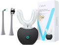 V-WHITE Adults Auto Brush Ultrasonic U-Shaped Toothbrush – 360° Teeth Cleaning, Hands-Free Electric Autobrush – Gum Protection, Waterproof IPX7, Wireless Charging