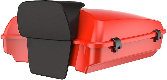 Advanblack Road Glide Tour Trunk Pack Laguna Orange Razor Tour Trunk Pack Backrest Pad for '97-'25 Harley Touring Road King Street Glide Electra Glide CVO models