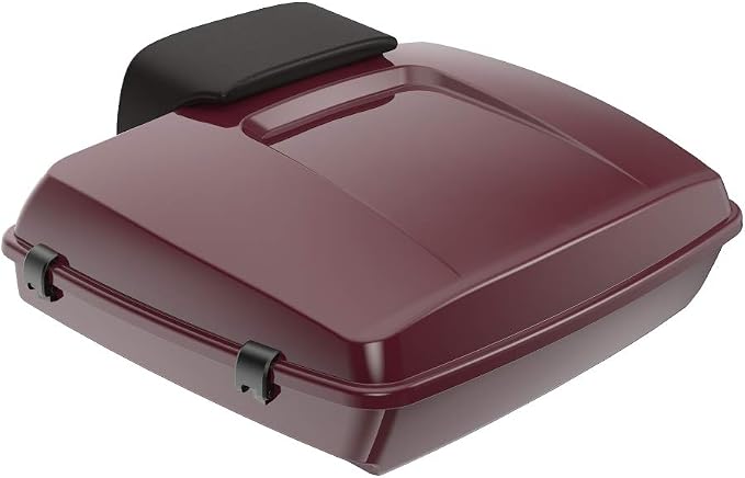 Advanblack Road Glide Tour Trunk Pack Crimson Red Sunglo Razor Tour Trunk Pack Backrest Pad for '97-'25 Harley Touring Road King Street Glide Electra Glide CVO models