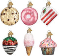 Old World Christmas Mini Dessert Ornament Set Glass Blown Ornament for Christmas Tree, Handcrafted Holiday Decoration, Set Collection