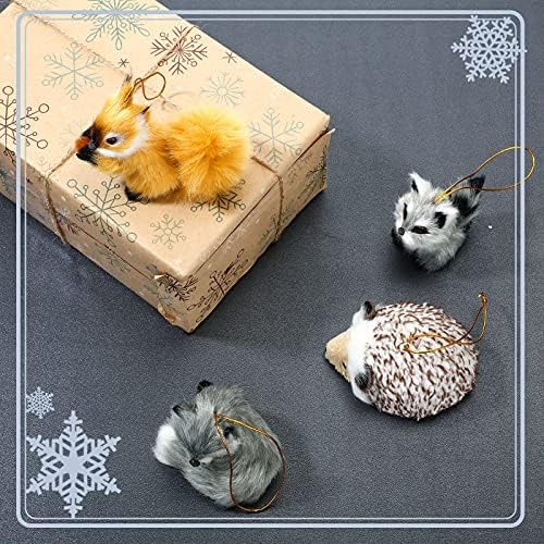 Skylety 15 Pcs Woodland Animal Ornaments Bulk,Various Animals