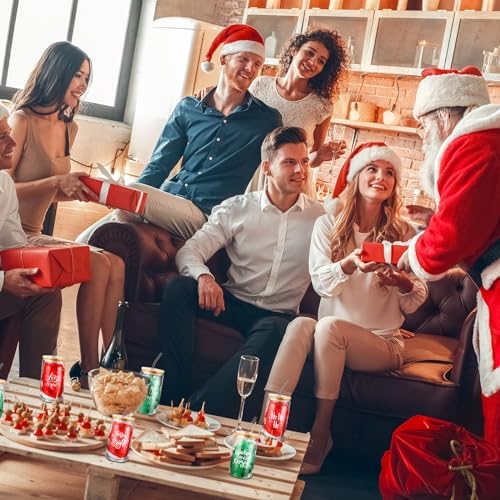 21 Pcs Christmas Glass Cups with Lids Straws 1 Set(20sheet) Gift Paper