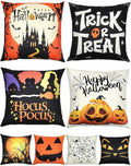 multiwins Halloween Pillow Covers 16x16 4Pcs Double-Sided with 8 Patterns