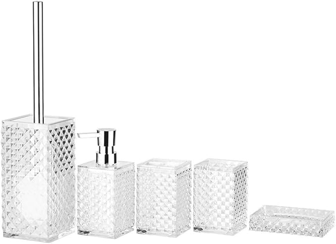 VIDI Bathroom Toiletries Set Diamond Hand Sanitizer Bottle Kit Toothbrush Cup Holder Supplies