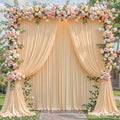 20x10 Dark Champagne Backdrop Curtain for Parties Wedding Baby Shower Wrinkle Free Photo Curtains Backdrop Drapes Fabric Decoration for Bridal Shower 5ft x 10ft,4 Panels