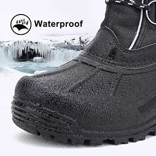 ALEADER Men's Winter Waterproof Insulated Shell Warm Inner Comfortable Outdoor Snow Boots