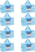 VENO Moving Bags, Wide Open Top, Clear Window, Spring Breeze, 8 Pack