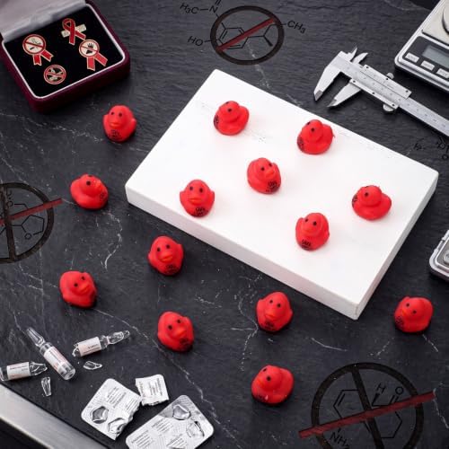 Thenshop 50 Pcs Red Ribbon Week Freeze Drugs Duck Ball Bulk