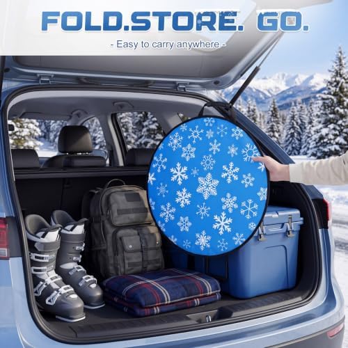26" Foldable Snow Sleds with Handles for Adult