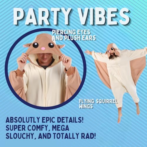 Funziez! Adult Onesie Halloween Costume Animal Dinosaur Shark Unisex Plush One Piece Cosplay Suit for Adults, Men and Women