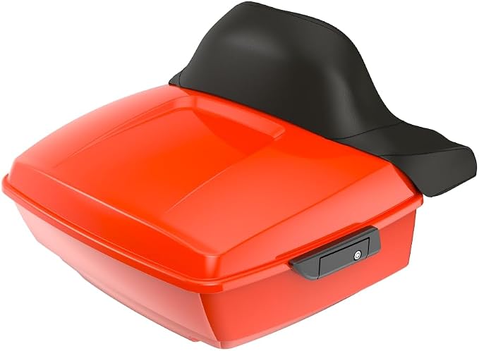 Advanblack 2026 Road Glide Tour Trunk Pack Blood Orange King Tour Trunk Pack+Wrap-Around Backrest Pad Fits For Harley Touring CVO Road King Street Glide Electra Glide Ultra Limited 1997-2026