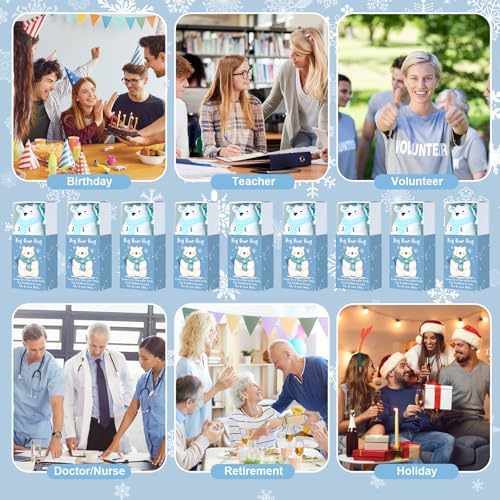 36 Sets Winter Positive Gifts Bear Hug Party Favors with Boxes