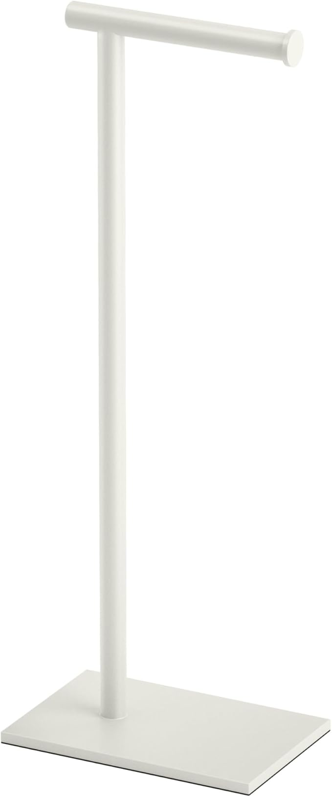 Gatco 1431W Modern Rectangle Base Freestanding Toilet Paper Holder, 21.25", Matte White with Weighted Base