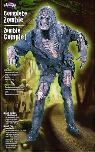 Fun World Men's Complete 3D Zombie Costume