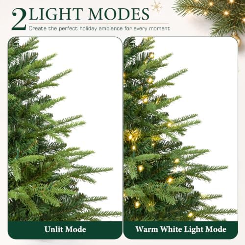Alupssuc 2ft Prelit Artificial Small Christmas Tree with Warm White Lights