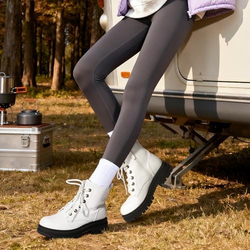 DREAM PAIRS Women's Combat Boots Lace-up Ankle Boots
