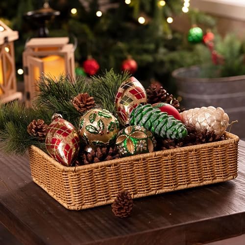 Valery Madelyn 10ct Christmas Glass Ornaments Tree Decorations Set