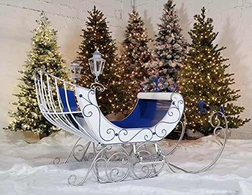 Zaer Ltd. Life-Size Christmas Outdoor Victorian Santa Sleigh, Commercial Christmas Decoration
