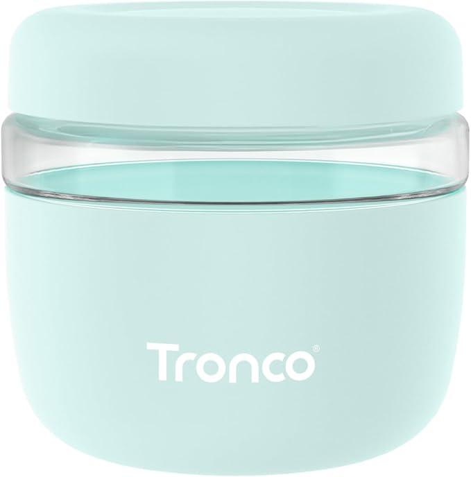Tronco 24 oz Glass Food Storage & Lunch Bowl Containers with Airtight Lids | Leak & Spill Proof Meal Prep Container & Food Storage Jar for Lunch, Salad, Oats, Soup, BPA-Free, Microwave & Dishwasher Safe