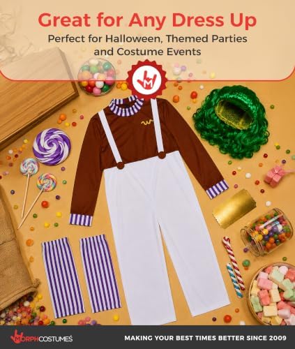 Morph Factory Worker Costume Men, Halloween Costumes for Men