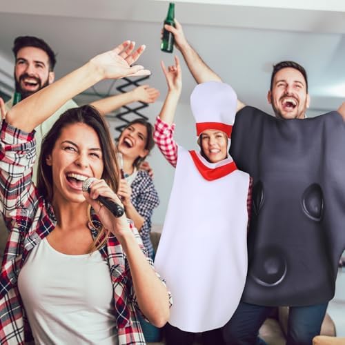 Newcotte 2 Pcs Funny Halloween Bowling Pin Adult Costumes Set for Couples