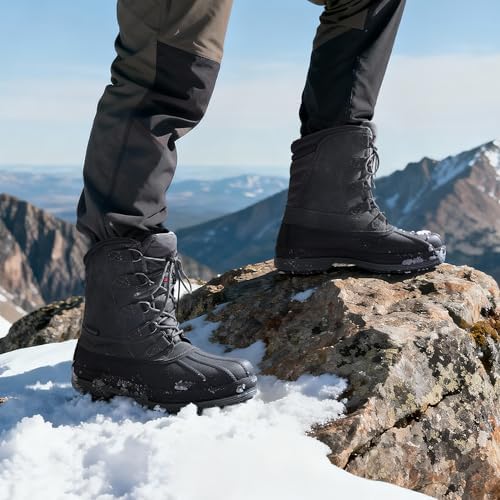 NORTIV 8 Men's Waterproof Winter Snow Boots