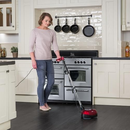 Ewbank EP170 Complete Cleaner, Washer, Scrubber, Scourer, and Polisher, Interchangeable Brushes and Pads Multi-Use Floor Machine, 2200 rpm, Lightweight, Red, 8 Pound