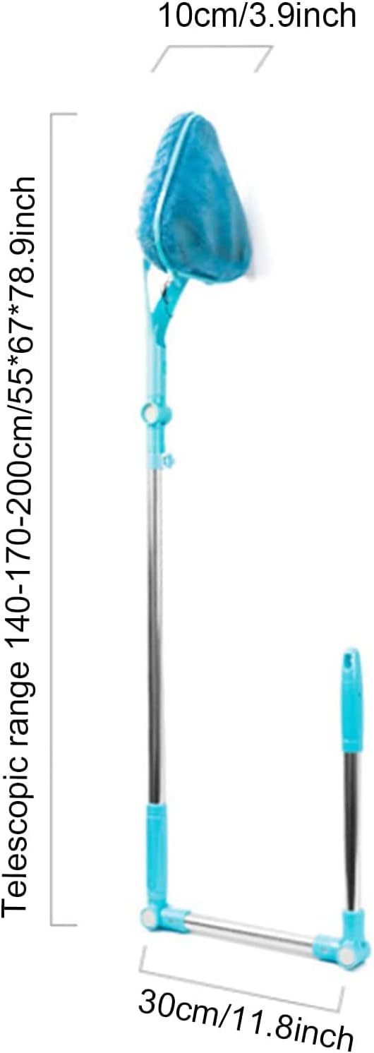 DKULMN Window Cleaning Tool,Window Squeegee Cleaning Tool, 3 in 1 U Shaped Cleaner Kit,U Shaped Window Cleaner for External Window Washer with Telescopic Pole