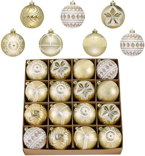 Valery Madelyn 16ct Christmas Tree Decorations Ball Ornaments 3.15 Inches