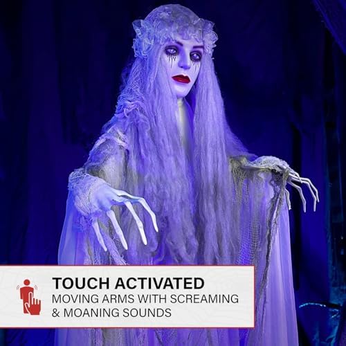 Haunted Hill Farm Life-Size 5.6-Ft. Scary Ghost Bride Ghost Bride