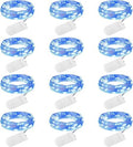 Brightown 12 Pack Christmas Blue White Fairy Lights Battery Operated