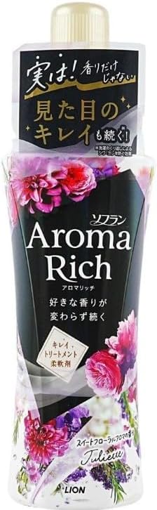 Soflan Fabric Clothing Softener Aroma Rich Assorted Set, Set of 4 Scents, 16.2oz (480 ml)×4, Long-Lasting Fragrance, Made in Japan - Yummy-Yamaguchi Original Wipe Included