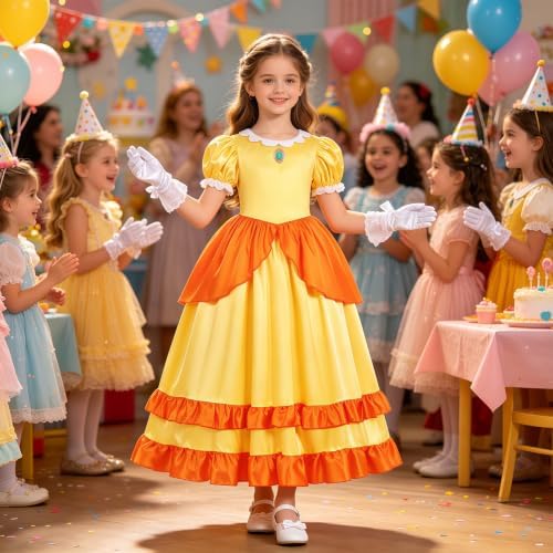 Girls Galaxy Princess Costume Kids Teal Maxi Dress with Accessories Set