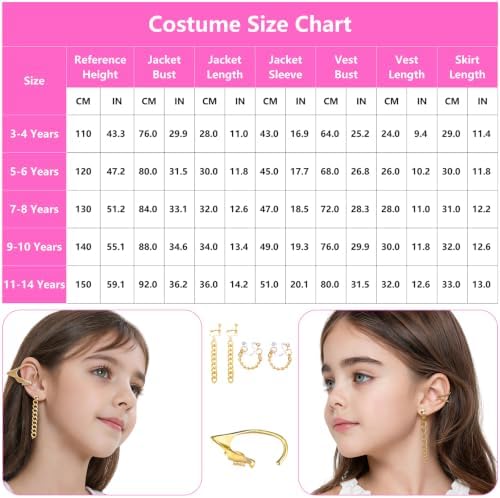 Kids Pop Star Hunter Costume Girls Halloween Costumes with Accessories Set