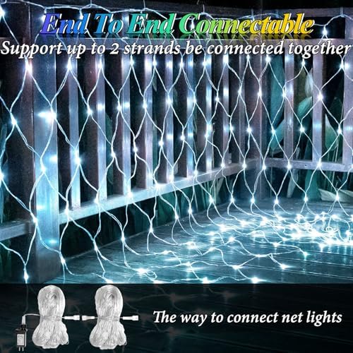 400LED Net Lights Outdoor, 13ft x 13ft Large Christmas Net Lights 8 Modes