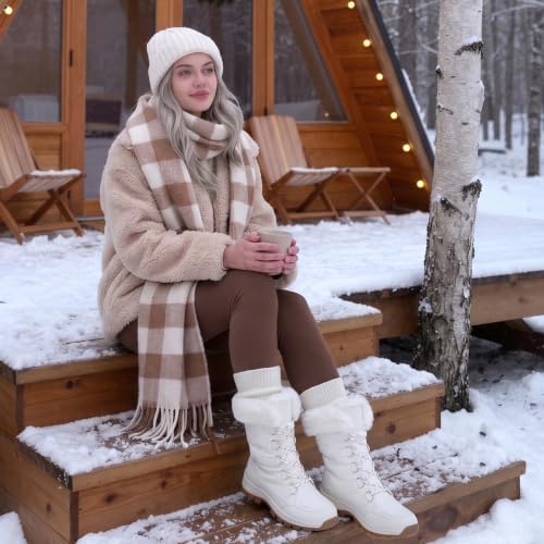 DREAM PAIRS Women's Waterproof Mid Calf Snow Boots
