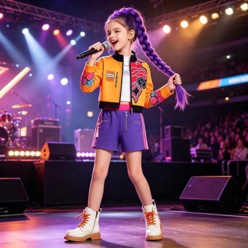 Pop Performer Costume Kids Girls Halloween Costumes Cosplay Outfit Set