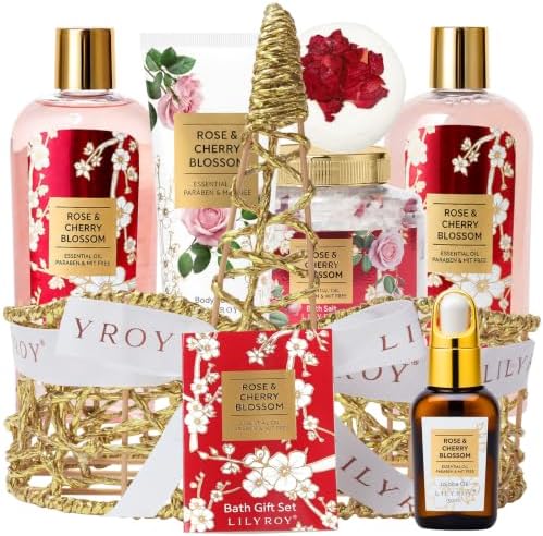 Spa Gifts for Mom, Birthday Gifts - 7Pcs Bath Spa Gift Baskets for Women