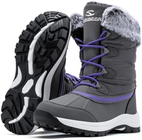 HOBIBEAR Women's Winter Snow Boots Warm Faux Fur
