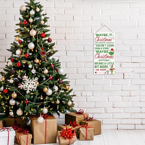 Christmas Decor Sign, Christmas Hanging Wooden Signs, Winter Decorative Wall Signs, Rustic Winter Wood Door Sign, Farmhouse Outdoor Wood Xmas Decor, Xmas Wall Art 6x12 Inches