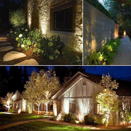 SUNTHIN Outdoor Landscape Lighting, 16 Pack LED Spot Lights Kit, Warm White