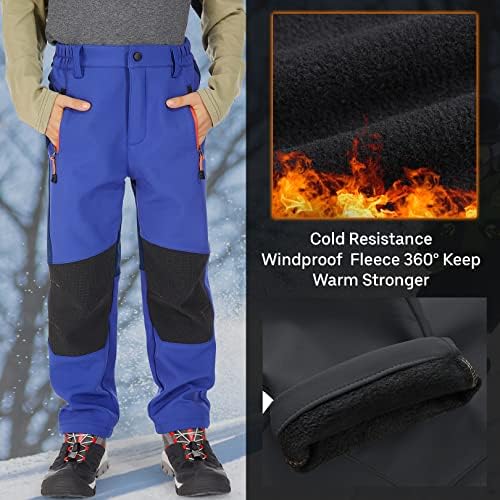 Jessie Kidden Kids Boys Girls Youth Waterproof Hiking Ski Snow Fleece Pants