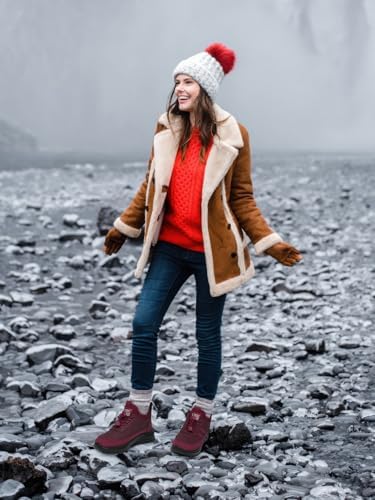 SHIBEVER Winter Snow Boots for Women: Warm Fur Lined Snow Ankle Booties