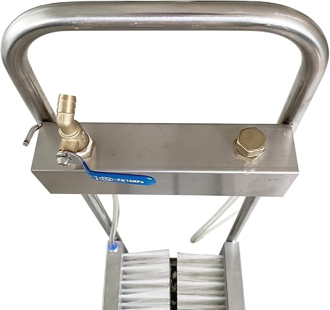 Stainless Steel Farm Boot Scrubber, Heavy-Duty Shoe Brush with Water Spray Cleaning Function