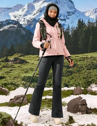 IUGA Snow Ski Pants Womens Waterproof Softshell Fleece Insulated Outdoor