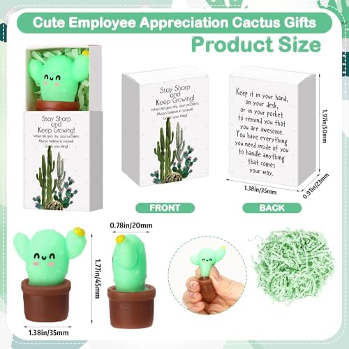 72 Sets Believe in Yourself Gifts Cactus Growing Party Favors