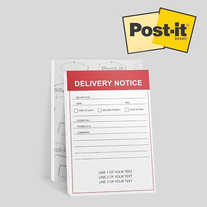 I Heart Deliveries Vertical - Post-it Notes - 6 Pads of 50 Sheets - Printed in the USA