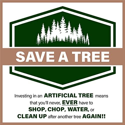 Fraser Hill Farm 9-Ft. Woodside Pine Artificial Christmas Tree with Stand and No Lights, Unlit Foldable Fake Christmas Tree with Realistic Foliage for Home Decoration